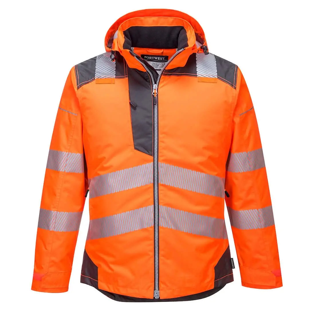 Portwest Pw3 Hi-vis Winter Jacket T400 - Orange Grey - Customisable Jacket