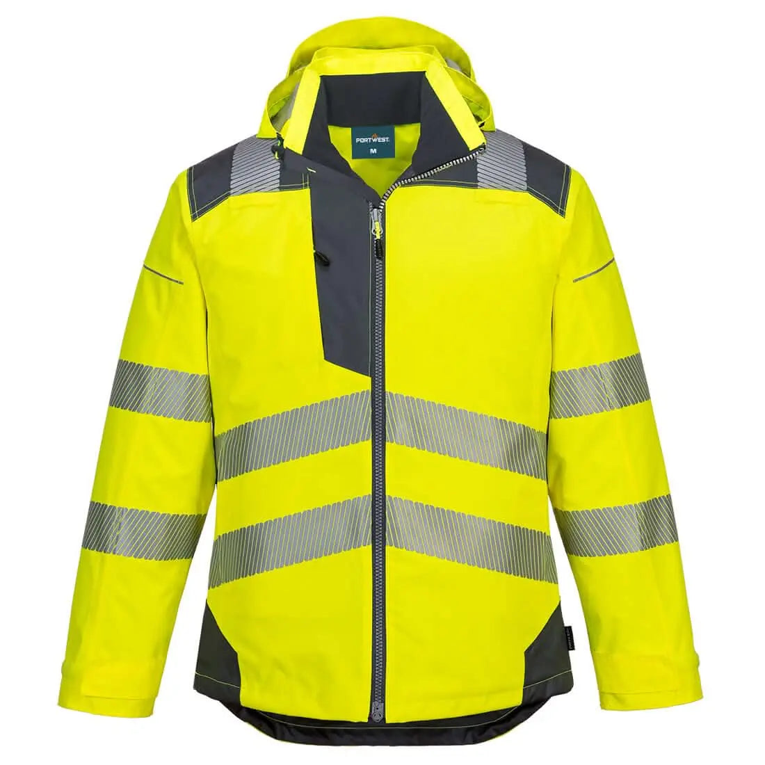 Portwest Pw3 Hi-vis Winter Jacket T400 - Yellow Grey - Customisable Jacket