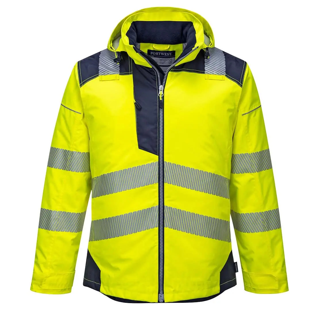 Portwest Pw3 Hi-vis Winter Jacket T400 - Yellow Navy - Customisable Jacket