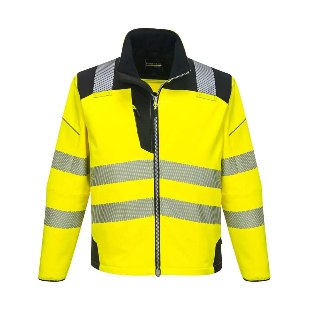 Portwest Pw3 Hi-vis Softshell 3l T402 - Yellow Black - Customisable Hi-Vis Jackets