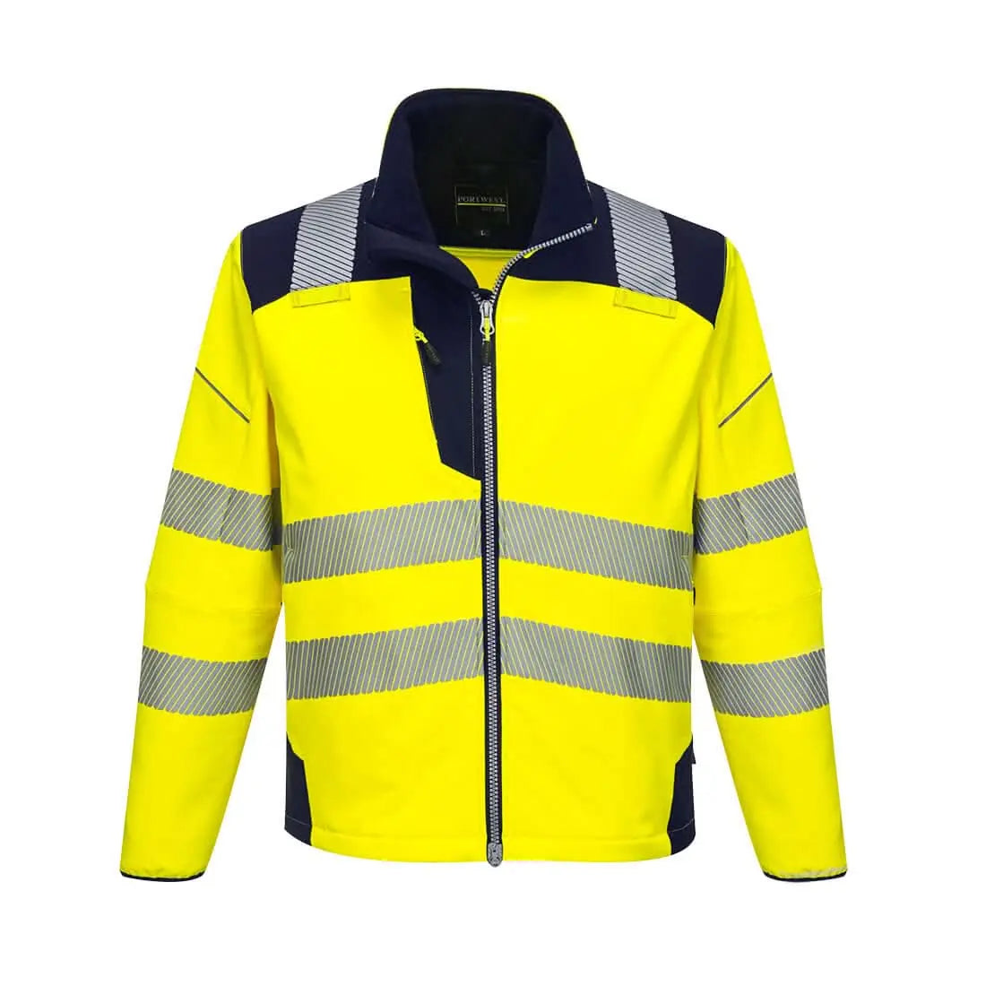 Portwest Pw3 Hi-vis Softshell 3l T402 - Yellow Navy - Customisable Hi-Vis Jackets