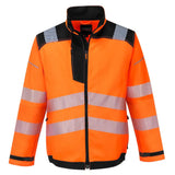 Portwest Pw3 Hi Vis Work Jacket T500 - Orange Black - Customisable Jacket