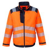 Portwest Pw3 Hi Vis Work Jacket T500 - Orange Navy - Customisable Jacket