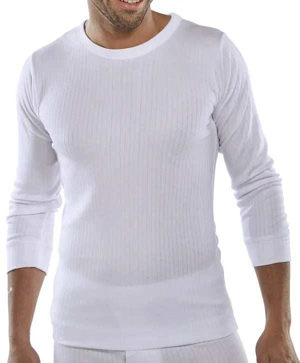 Beeswift Thermal Vest Long Sleeve Thvls - White - Customisable Thermals