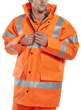 Beeswift In Hi Vis Jacket And Bodywarmer Tjfs - Orange - Customisable Jacket