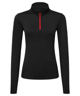 Women's TriDri® recycled long sleeve brushed back ¼ zip