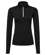 Women's TriDri® recycled long sleeve brushed back ¼ zip