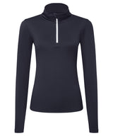 Women's TriDri® recycled long sleeve brushed back ¼ zip