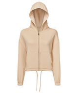 Women's TriDri® recycled cropped oversize full-zip hoodie