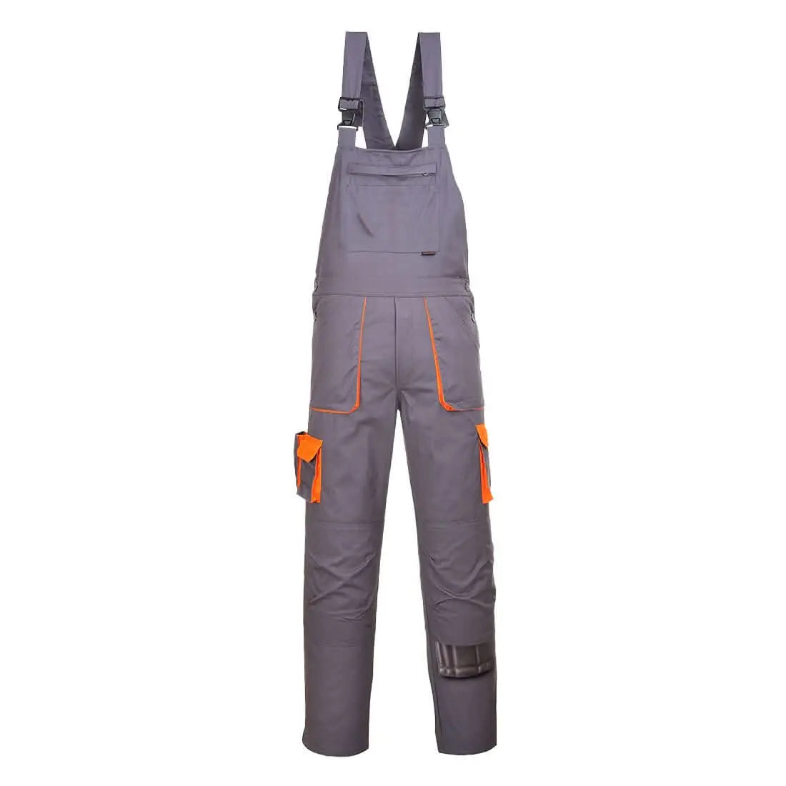 Portwest Texo Contrast Bib and Brace TX12 - Grey - Customisable Coveralls