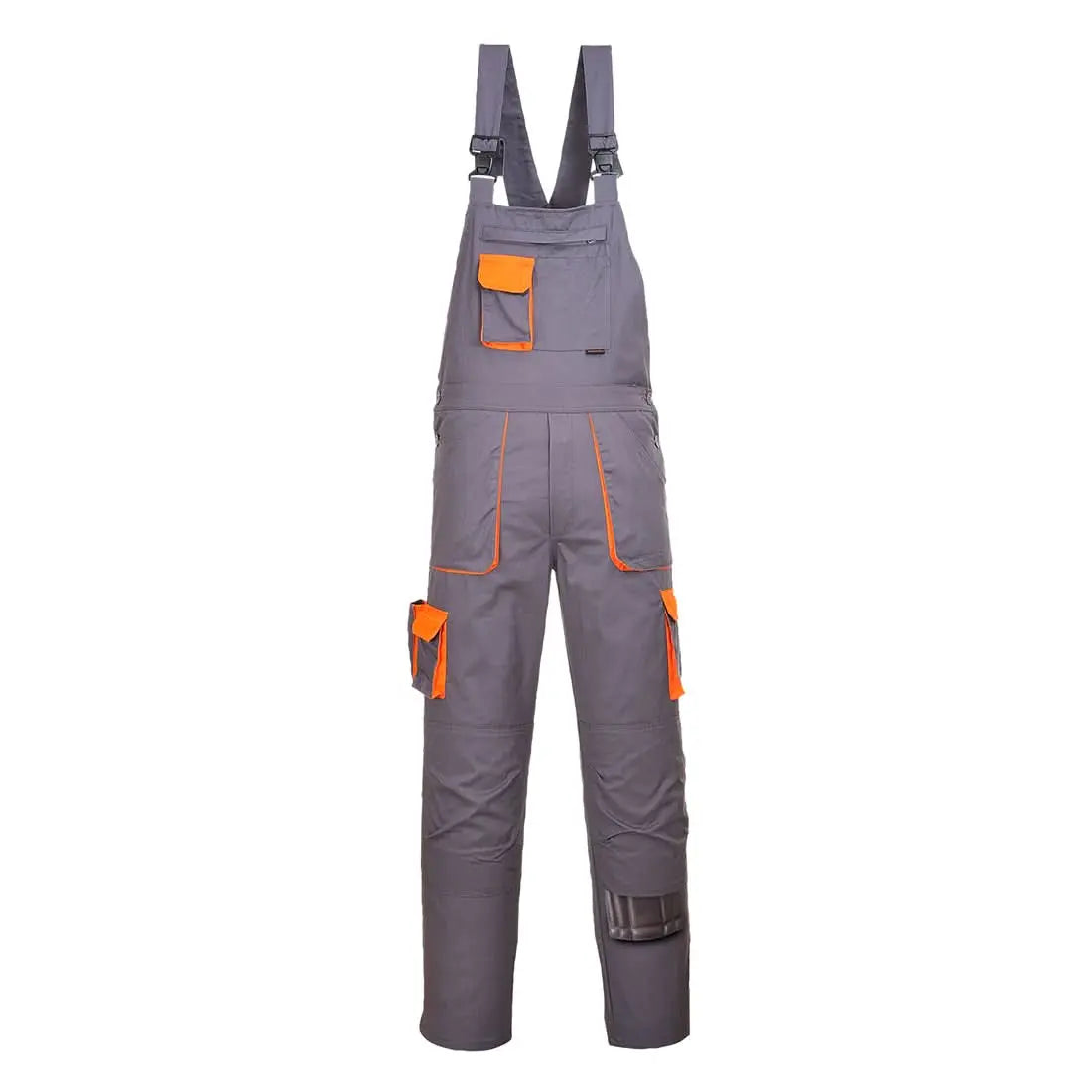 Portwest Texo Contrast Bib and Brace TX12 - Grey Tall XXL - Customisable Coveralls