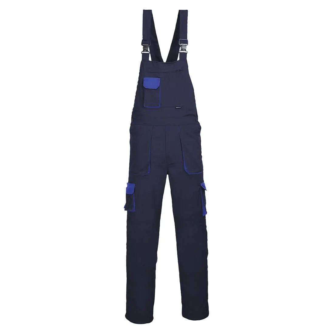 Portwest Texo Contrast Bib and Brace TX12 - Navy Tall - Customisable Coveralls