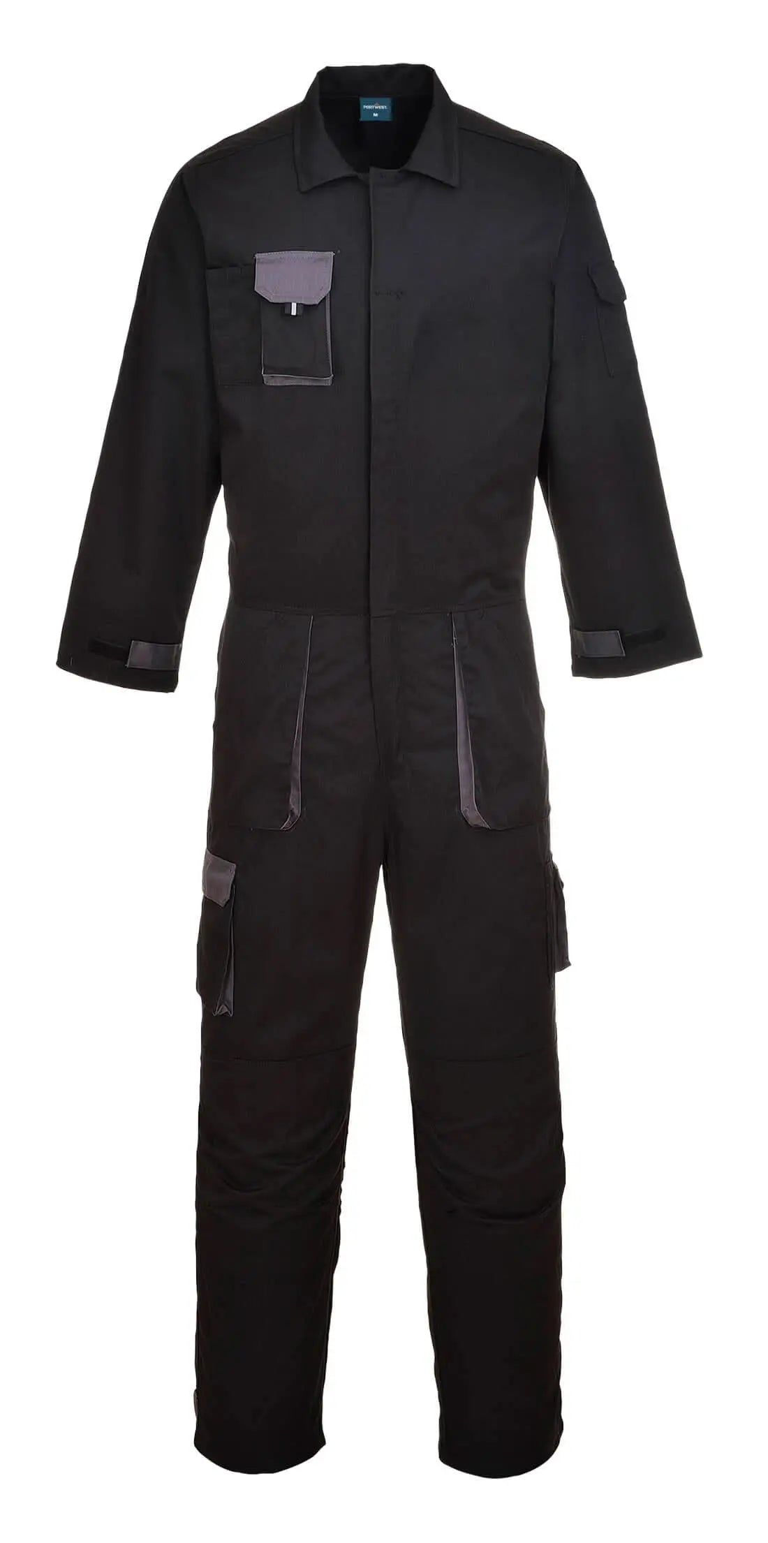 Portwest Texo Contrast Coverall TX15 - Black - Customisable Coveralls