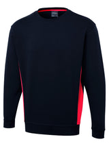 Two Tone Crew Neck Sweatshirt - UC217 |  Uneek