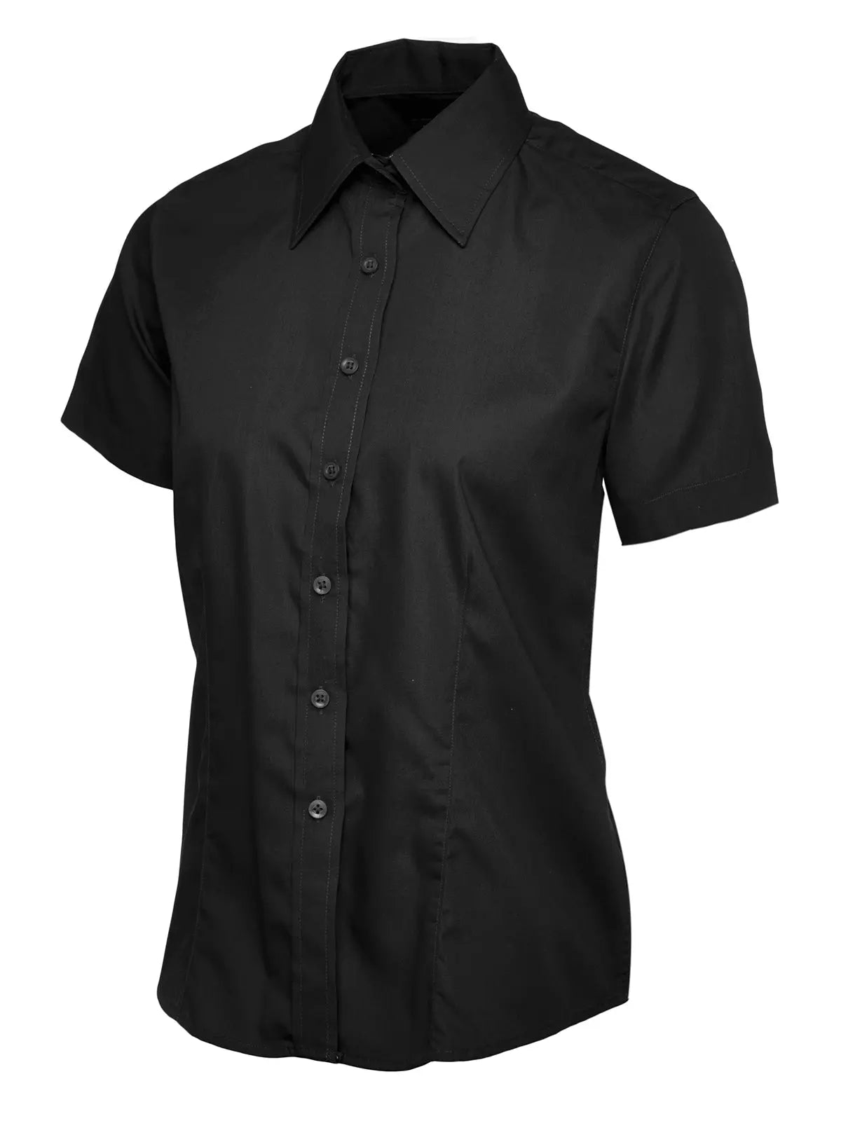 Ladies Poplin Half Sleeve Shirt - UC712 |  Uneek