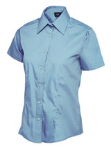 Ladies Poplin Half Sleeve Shirt - UC712 |  Uneek