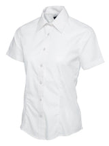 Ladies Poplin Half Sleeve Shirt - UC712 |  Uneek