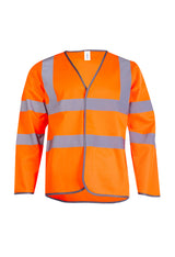 Long Sleeve Hi Vis Safety Waistcoat - UC802 |  Uneek