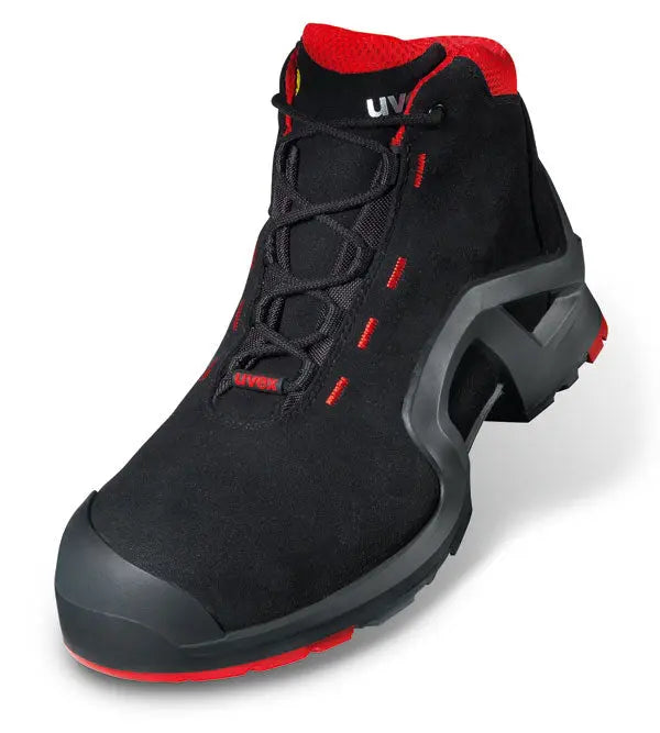 Uvex Uvex X Tended Support S Src Lace Up Boots Uv85172 - Black Red - Customisable Safety Boots