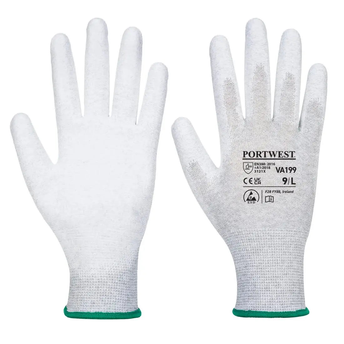 Portwest Vending Antistatic Pu Palm Glove VA199 - Grey - Customisable Hand Protection