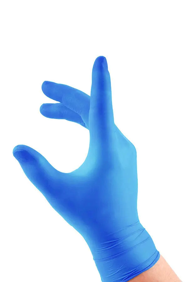 Beeswift Vinyl Gloves Powder Free Vdgpf - Blue XL - Customisable Gloves