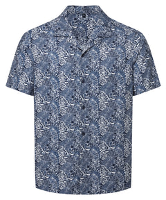White/Navy Leaf