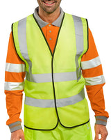 Beeswift Essential Bulk Buy Hi Vis Vest (Pack Of ) Bwc - Saturn Yellow - Customisable Hi-Vis Vest