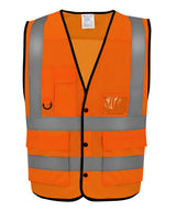 Hi-vis superior open mesh button waistcoat (HVW860)