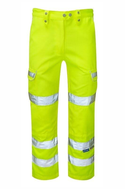 Pulsar Ladies Hi Vis Yellow Combat Trousers P346LDS - Yellow - Customisable Trousers