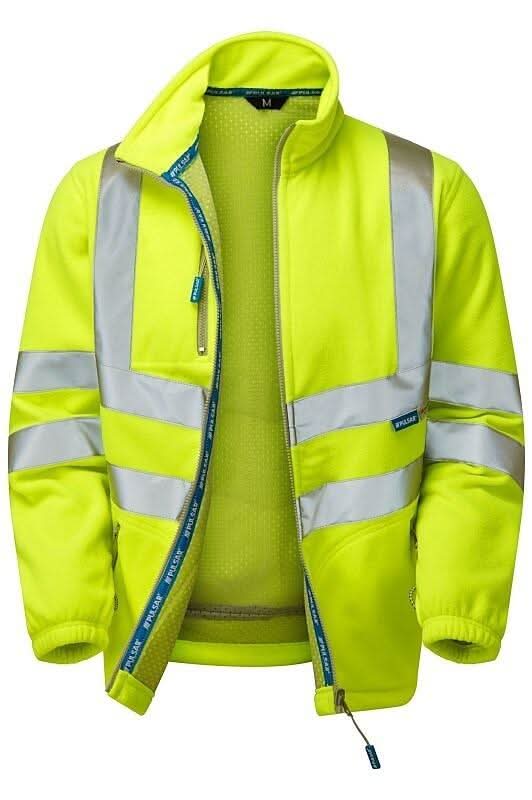 Pulsar Hi Vis Yellow Interactive Fleece Jacket P507 - Yellow - Customisable Jacket