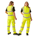 Supertouch - Ladies Hi Vis Yellow Anjali Body Warmer - HV304 |  Supertouch