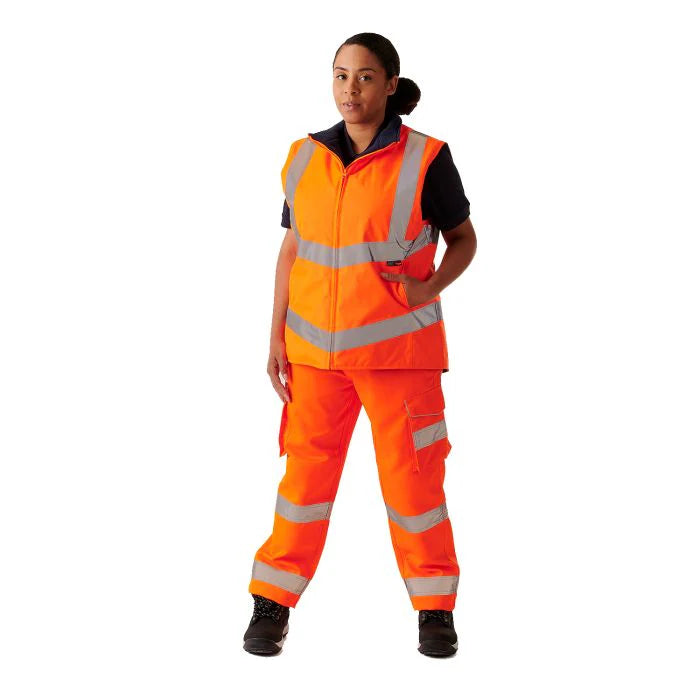 Supertouch - Ladies Hi Vis Orange Anjali Body Warmer - HV305 |  Supertouch