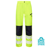 Supertouch Blue Sphere - Essentials Hi Vis Eco Coolair 4-Way Stretch Yellow Trousers - ESS11 |  Supertouch Blue Sphere