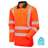 Supertouch Blue Sphere - Essentials Hi-Vis Eco CoolMax Orange Long Sleeve Polo - ESS08 |  Supertouch Blue Sphere