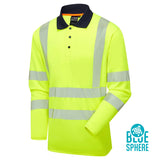 Supertouch Blue Sphere - Essentials Hi-Vis Eco CoolMax Yellow Long Sleeve Polo - ESS07 |  Supertouch Blue Sphere