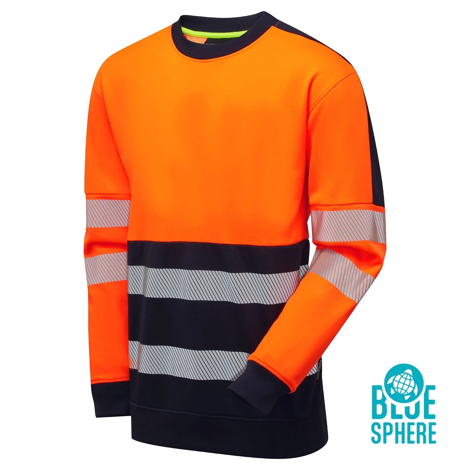 Supertouch Blue Sphere - Essentials Hi-Vis Eco CottonCool Orange Sweatshirt - ESS18 |  Supertouch Blue Sphere