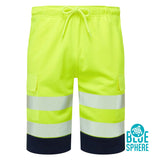 Supertouch Blue Sphere - Essentials Hi-Vis Eco CottonCool Yellow Shorts - ESS13 |  Supertouch Blue Sphere