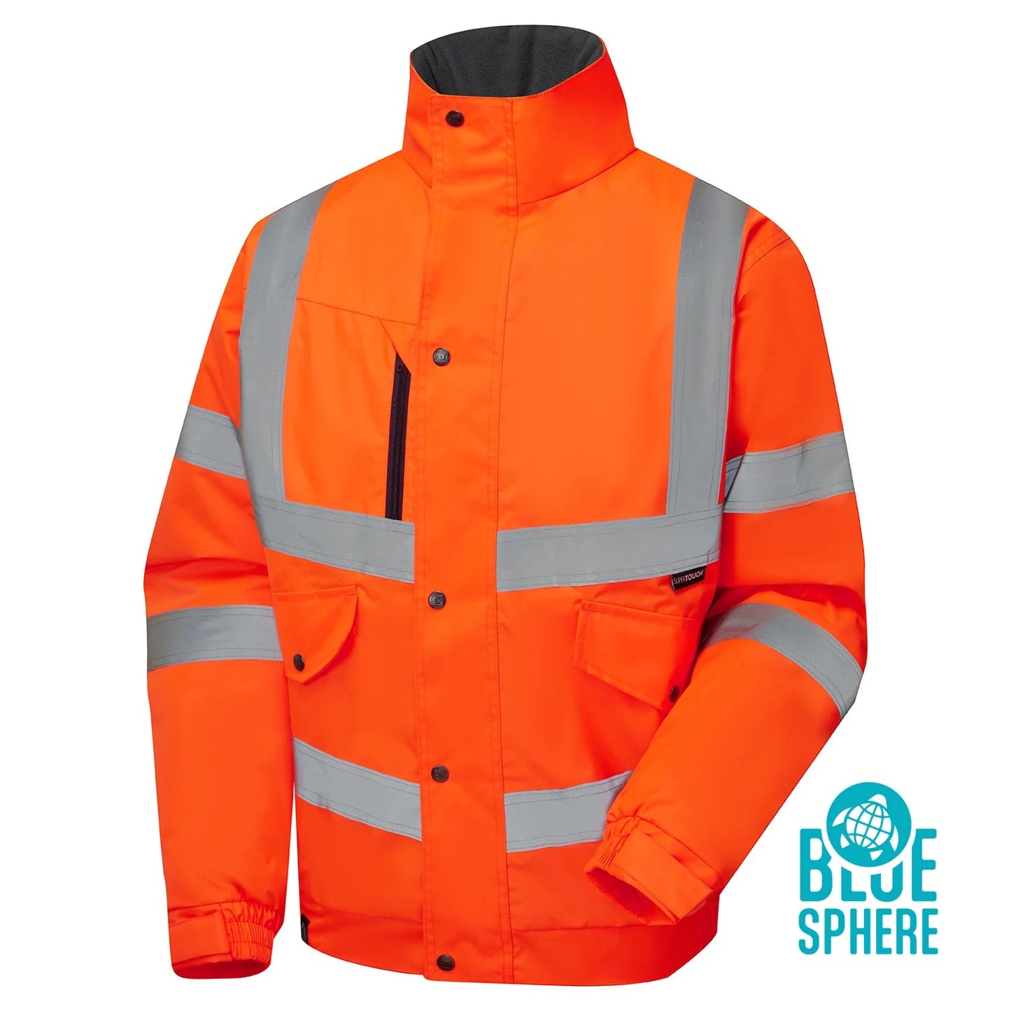 Supertouch Blue Sphere - Supertouch Eco Hi Vis Orange Bomber Jacket - EHV02 |  Supertouch Blue Sphere