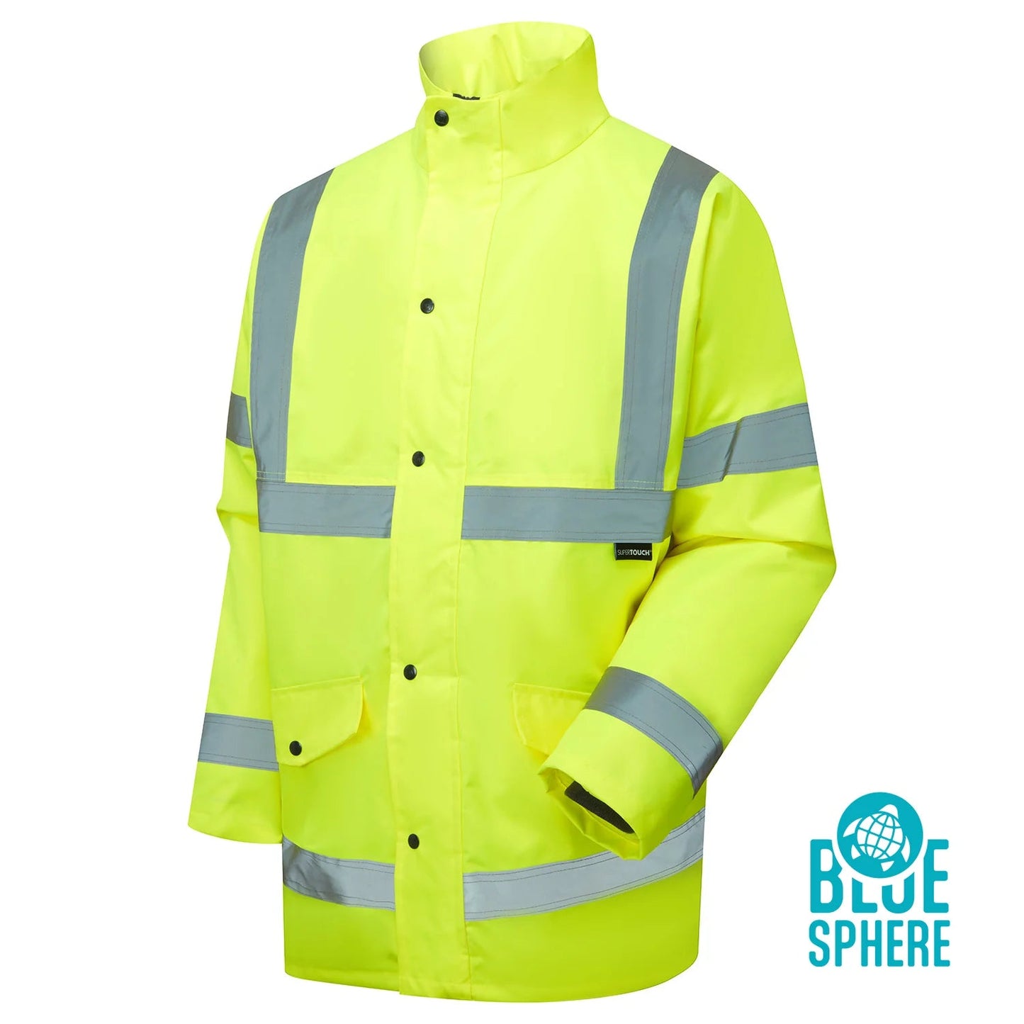 Supertouch Blue Sphere - Supertouch Eco Hi Vis Yellow Parka - EHV05 |  Supertouch Blue Sphere