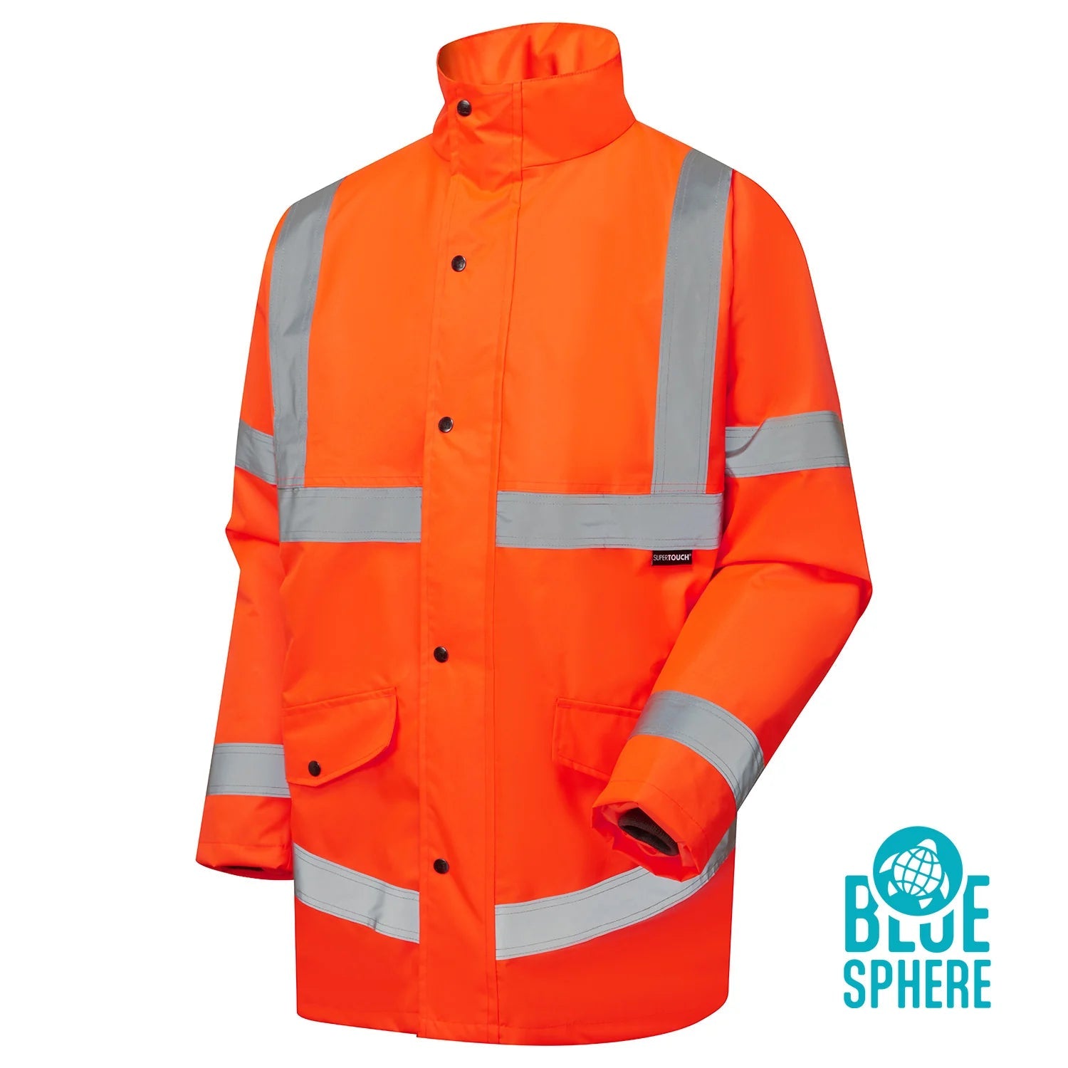 Supertouch Blue Sphere - Supertouch Eco Hi Vis Orange Parka - EHV06 |  Supertouch Blue Sphere