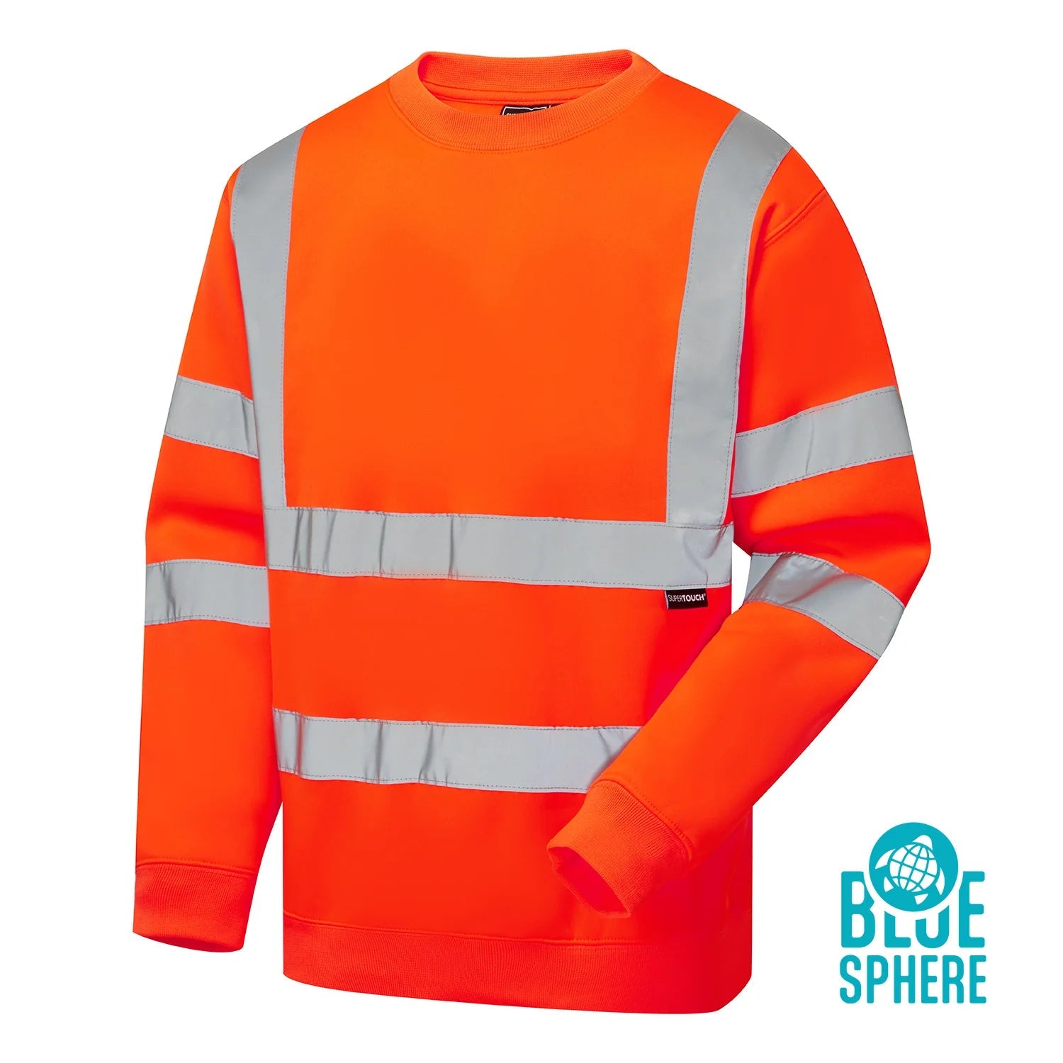Supertouch Blue Sphere - Eco Hi Vis Orange Sweatshirt - EHV10 |  Supertouch Blue Sphere