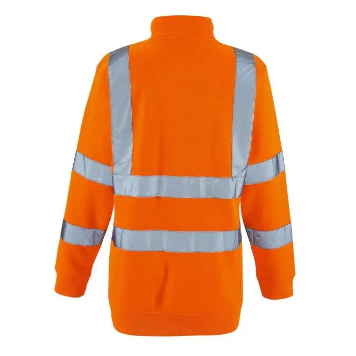 Supertouch - Ladies Hi Vis Orange Eshaal Zipped Sweatshirt - HV315 |  Supertouch