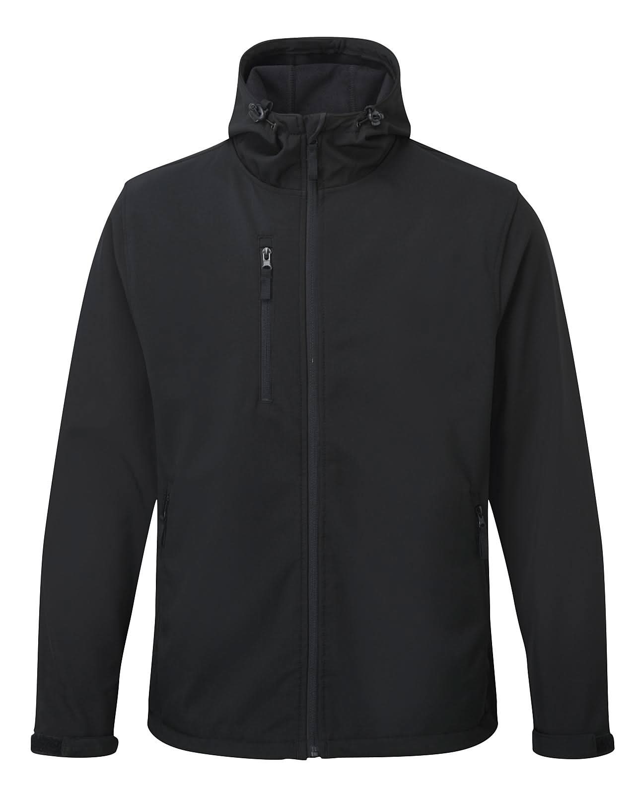 Fort Holkham Hooded Softshell Jacket 234 - Black - Customisable Softshell Jacket