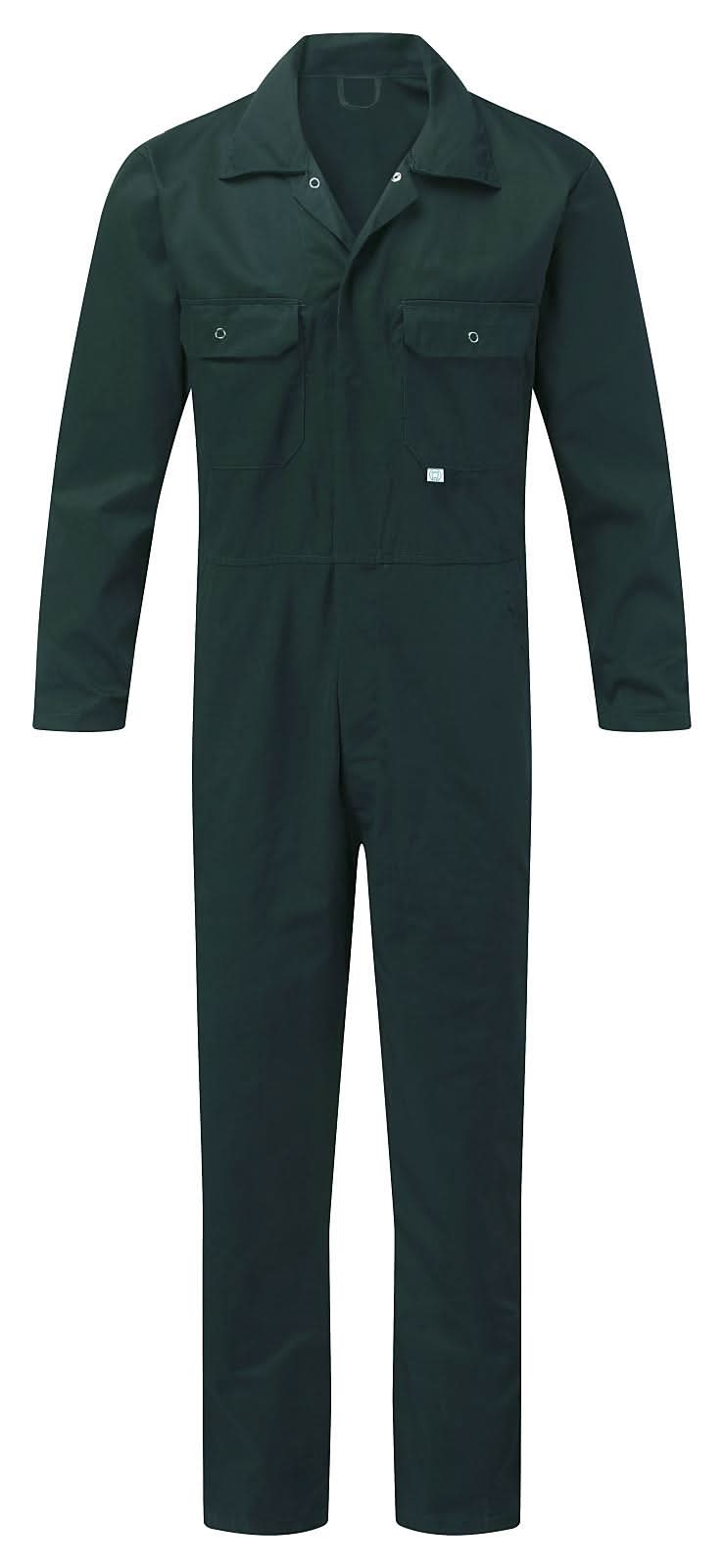 Fort Stud Front Coverall 344 - Green - Customisable Coveralls