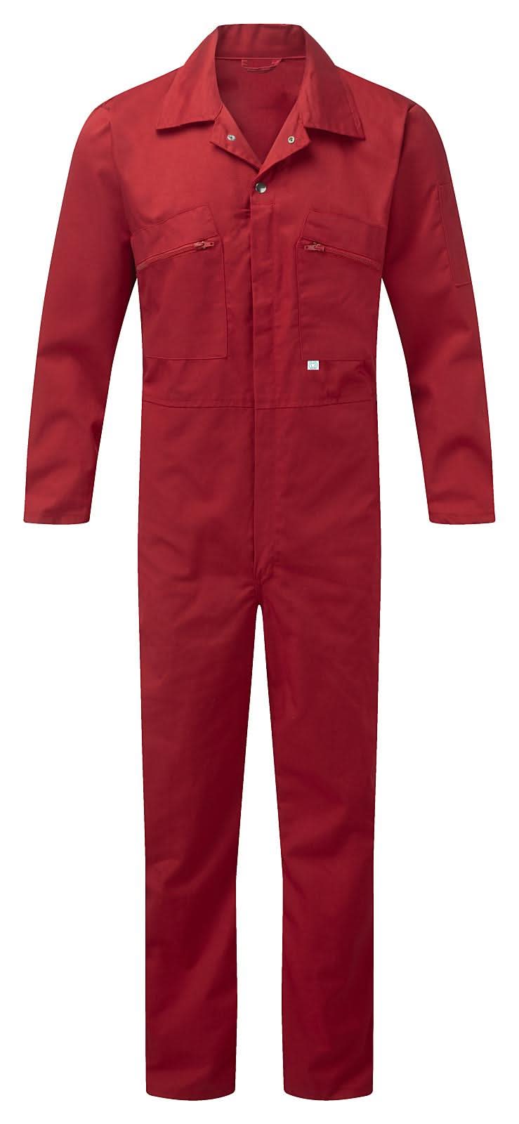 Fort Zip Front Coverall 366 - Red - Customisable Coveralls