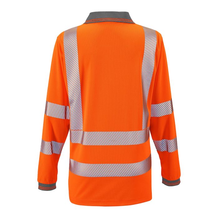 Supertouch - Ladies Hi Vis Orange Jaya Birds Eye Polo - HV307 |  Supertouch