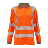 Supertouch - Ladies Hi Vis Orange Jaya Birds Eye Polo - HV307 |  Supertouch