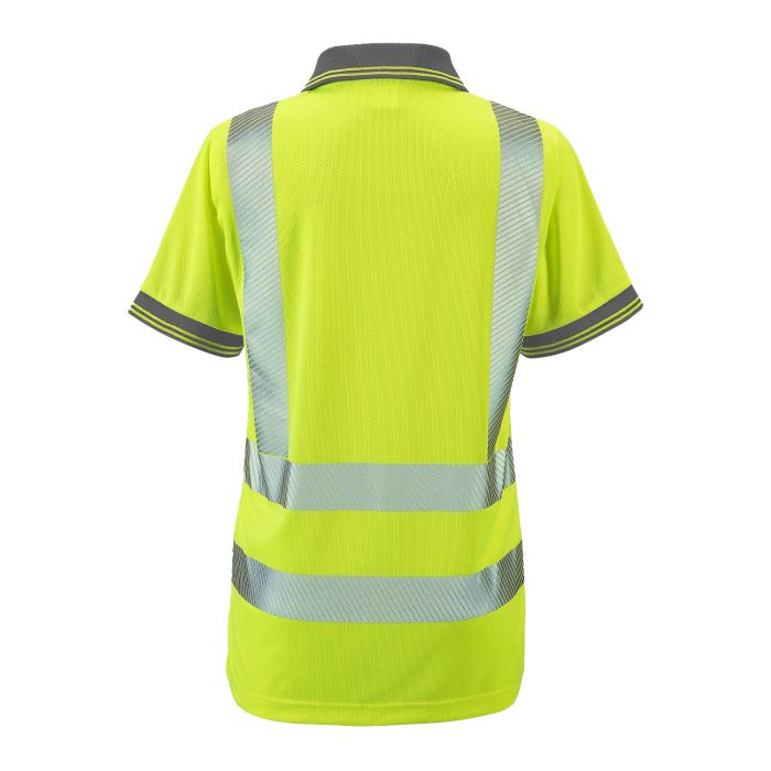 Supertouch - Ladies Hi Vis Yellow Savannah Birds Eye Polo - HV308 |  Supertouch