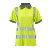 Supertouch - Ladies Hi Vis Yellow Savannah Birds Eye Polo - HV308 |  Supertouch