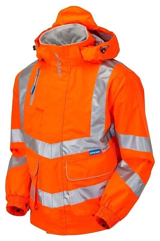 Pulsar Hi Vis Orange Mesh Lined Bomber Jacket PR515 - Orange - Customisable Jacket